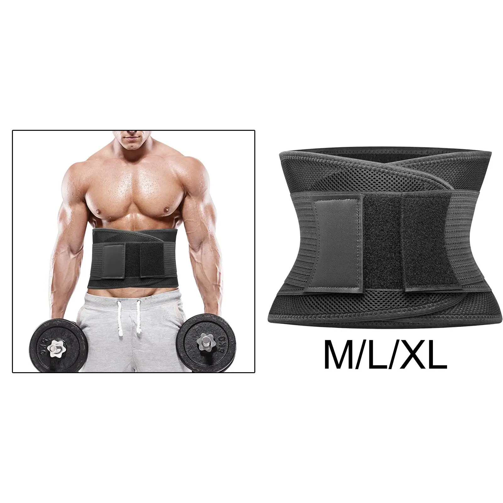 Waist Support Belt Gym Training Weight Lifting Abdominal with 4 Stays Powerlifting Lower for Men Women