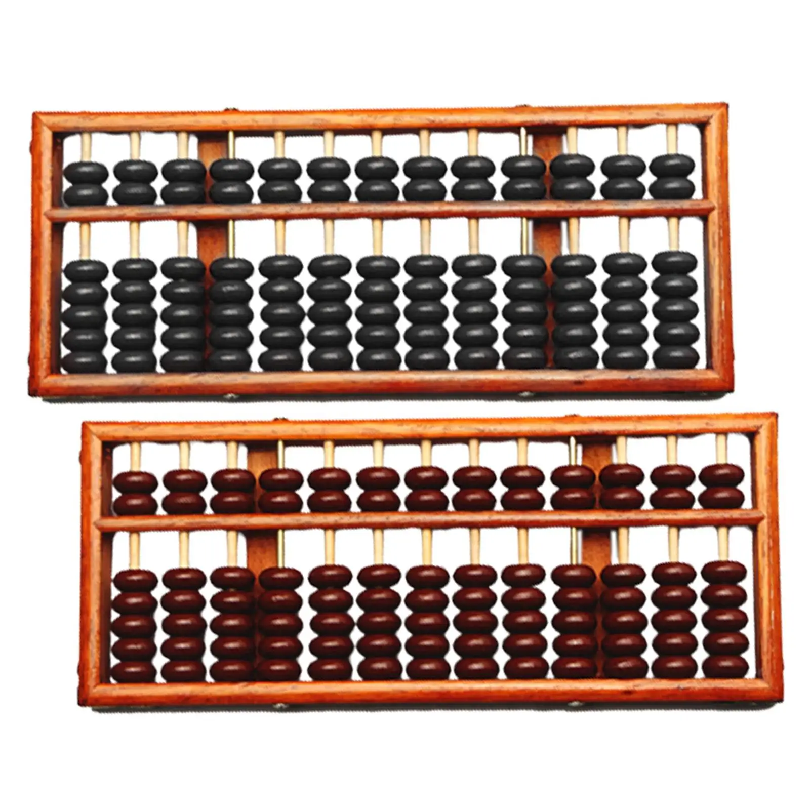 13 Column Chinese Wooden Abacus Classical Counting Ornament for Adults Kids