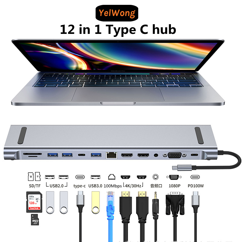 com 2 hdmi multiport adaptador doca estação