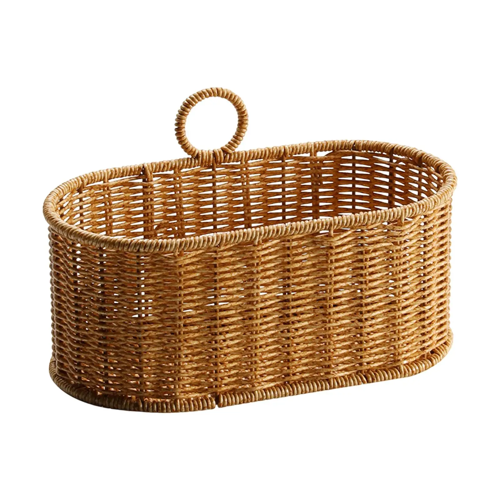 Handmade Woven Storage Basket Home Decor Multifunctional Container Garden Flower Pot Kitchen Storage Basket Farmhouse Wall Decor