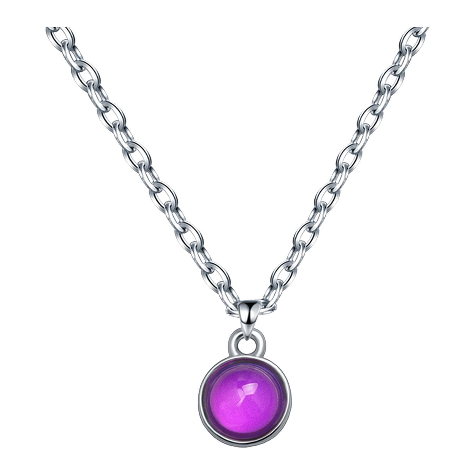 Mood Necklace Birthday Party Favors Temperature Sensing Mood Necklace for Wife Girlfriend Mom Daughter Girls Women Daily Wear