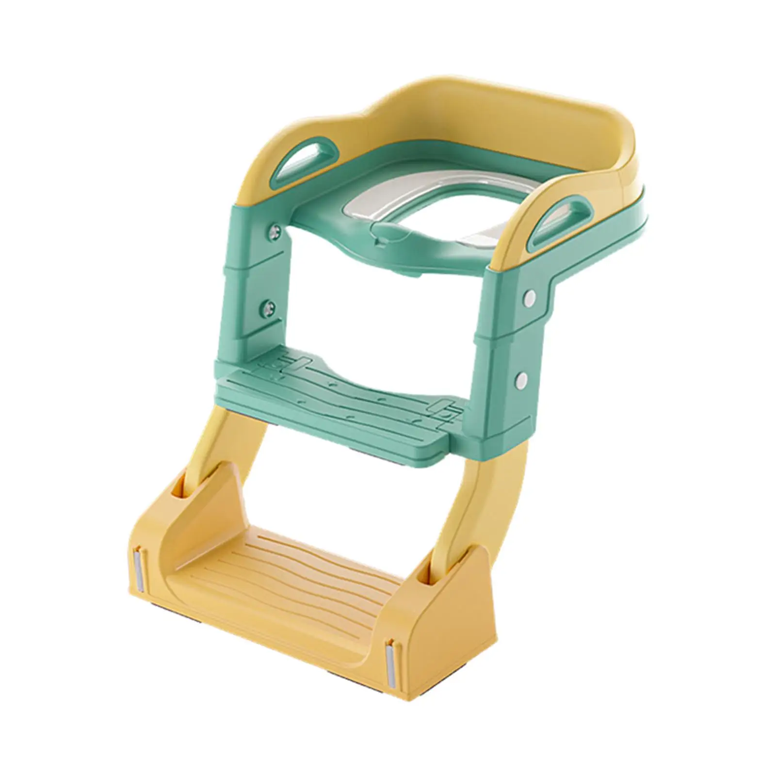 Kids Toilet Training Seat with Step up Ladder Baby Infant Potty Portable with Handle Soft Cushion Waterproof Toilet Trainer Seat