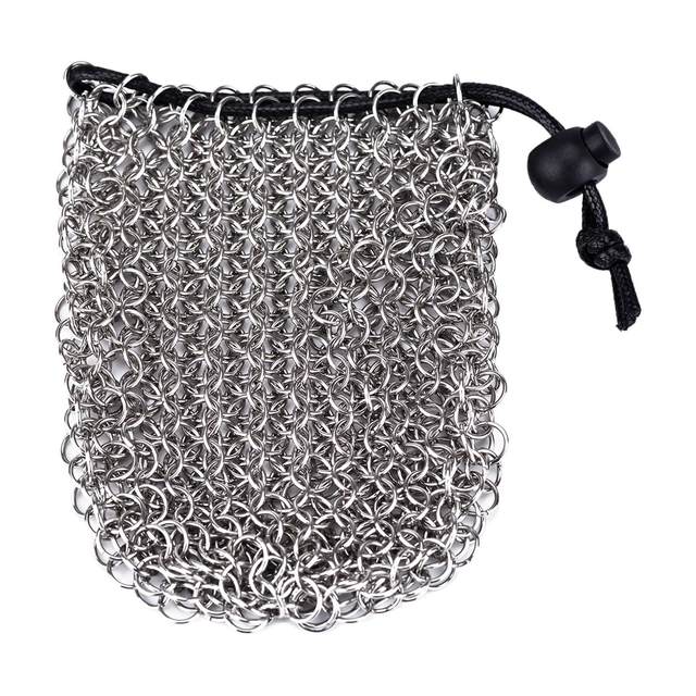 Upgrade Chainmail Dice Bag Stainless Steel Dice Storage Pouch for Board Game Dices
