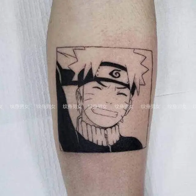 Gaara fake tattoo Naruto anime manga Temporary red sticker - Inspire Uplift