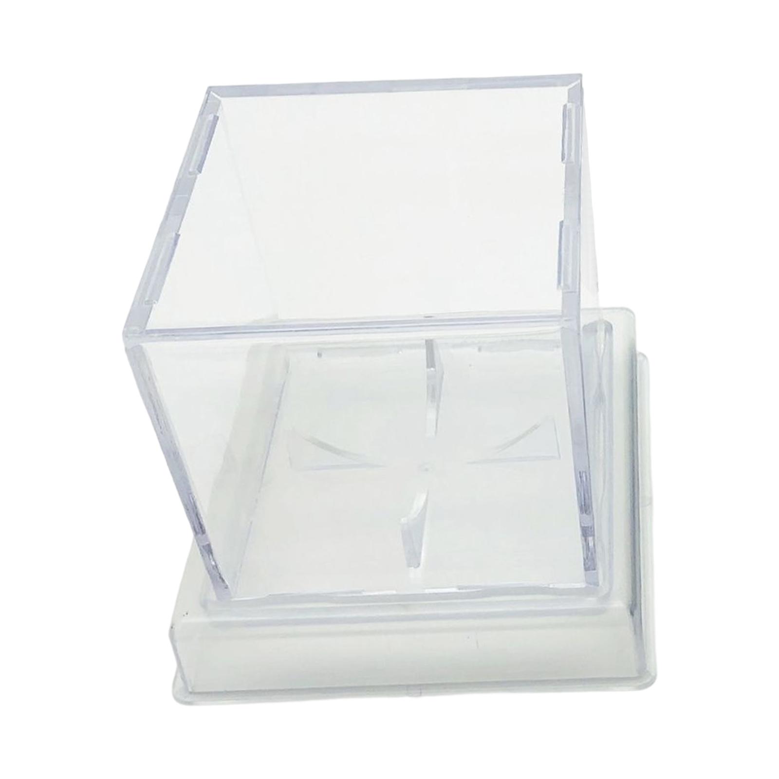 Clear Square Display Case Baseball Display Case for Doll Living Room Jewelry