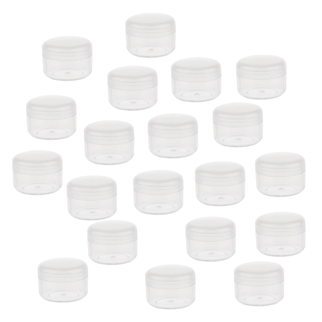 Empty, Clear, 5/ Pot Jars, Cosmetic Containers (20 Pcs)