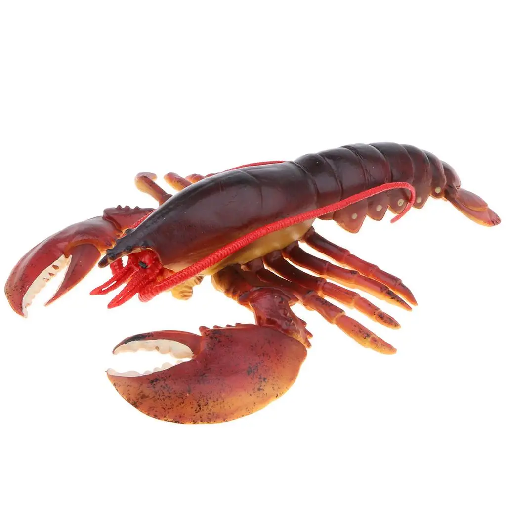 Plastic  Animal Model Figurine Toy , Birthday Gift Home Decor - 9`` Red Lobster