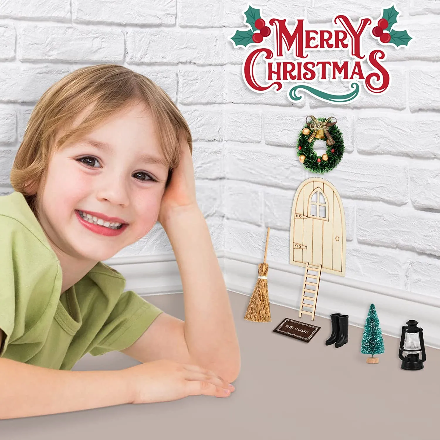 Миниатюрный набор гномов, аксессуары для рождественского кукольного домика,миниатюрная мебель для кукольного домика, мини-украшение для дома, ботинки,Рождественская елка