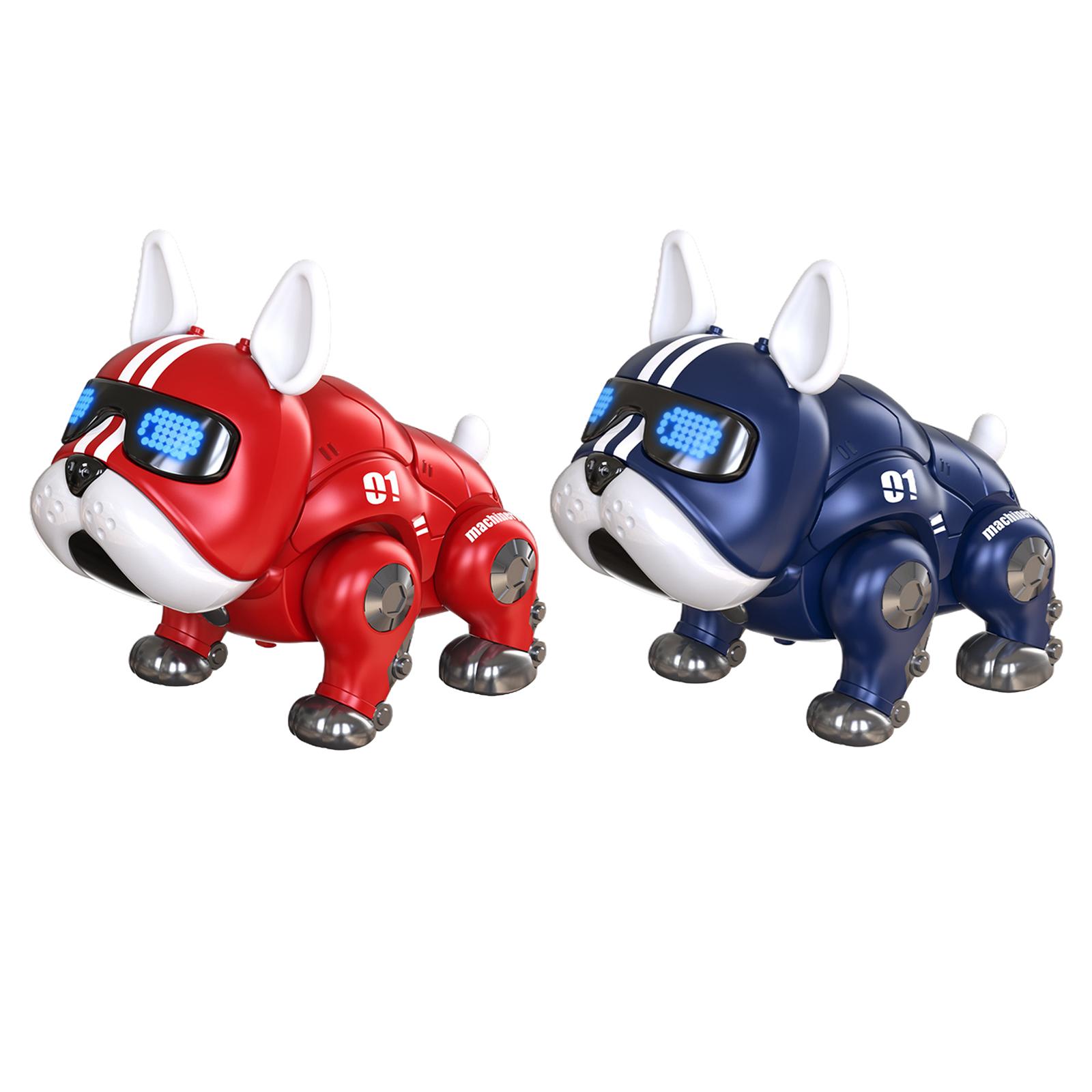 Walking Dancing Robot Dog Toys with Light Early Educational Intelligent Interactive Dog for Kids