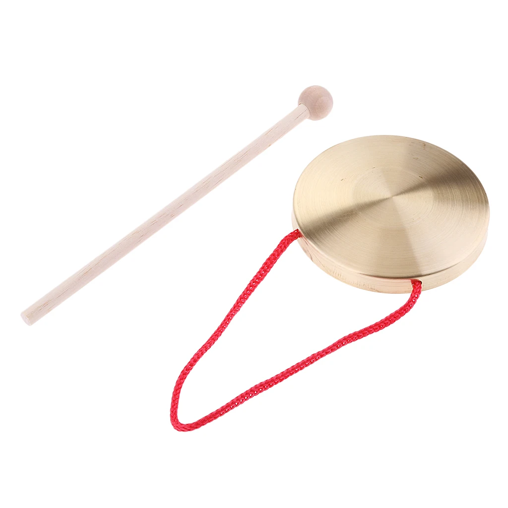 4inch/10 Percussion Hand Gong Cymbal W/ Stick Mallet for Kids Toys
