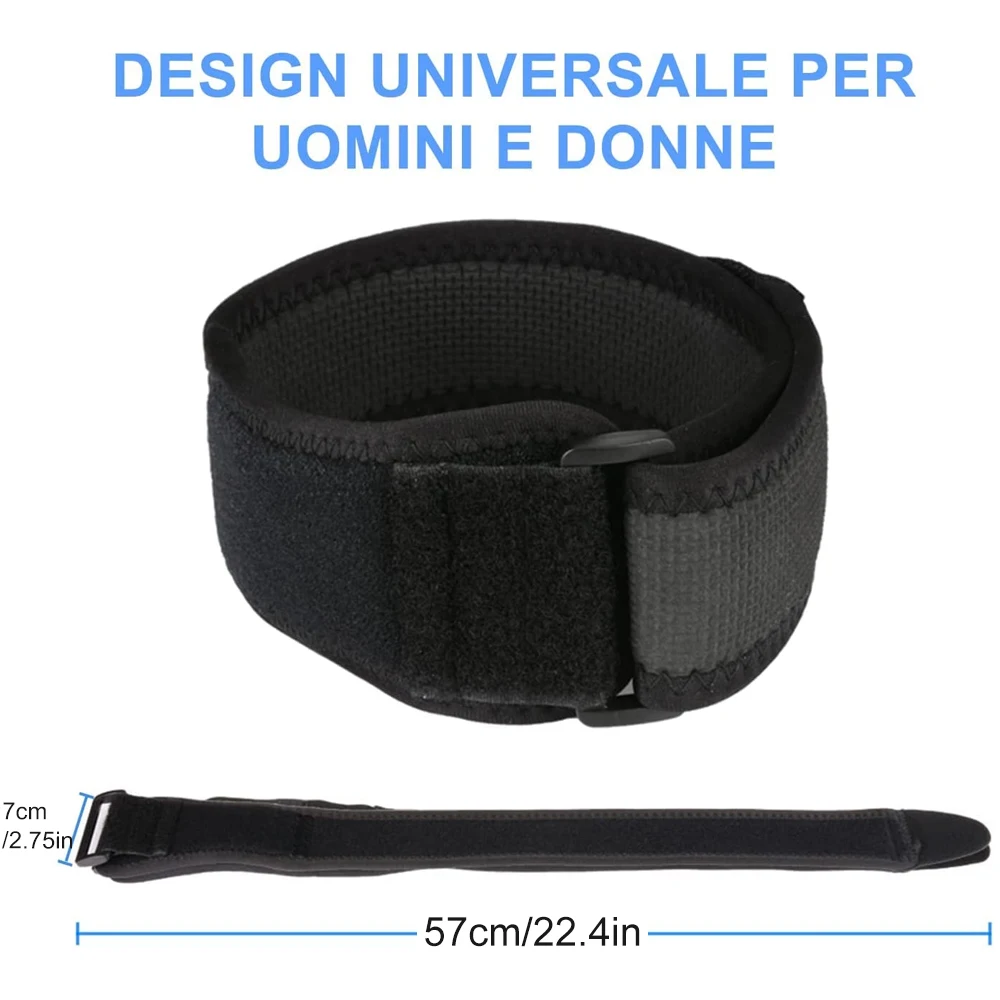 1-teiliges IT-Band-Gurt, Iliotibial-Band-Kompressionsbandage, Unterstützung bei Knieschmerzen im Nacken-, Oberschenkel- und ITB-Syndrom, Laufen und Übung – Detail 9