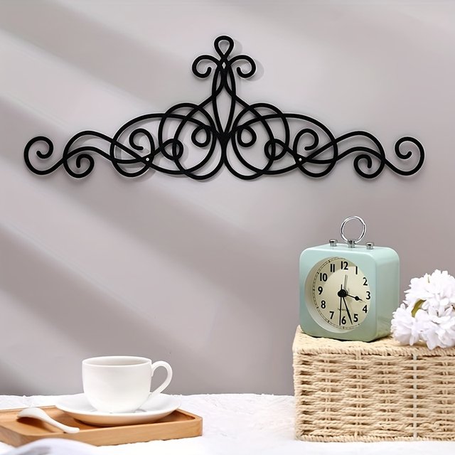 Shops Vintage Black Wrought Iron Wall Mounted 3 Horse Plate Display Rack 32