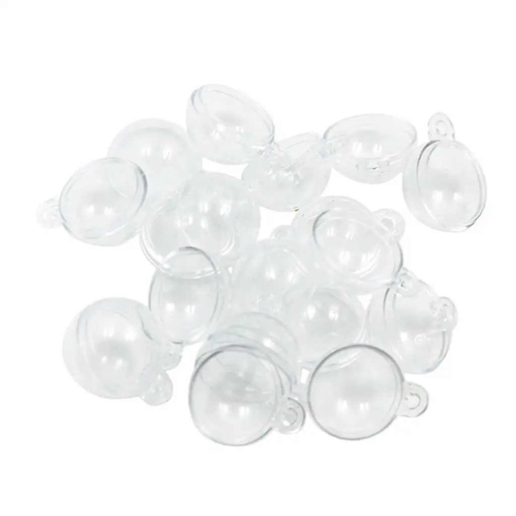 10 Pieces 0mm Plastic Acrylic Balls Crafting Kit Transparent ball Ornament for Key Chain, Earring Embellishment