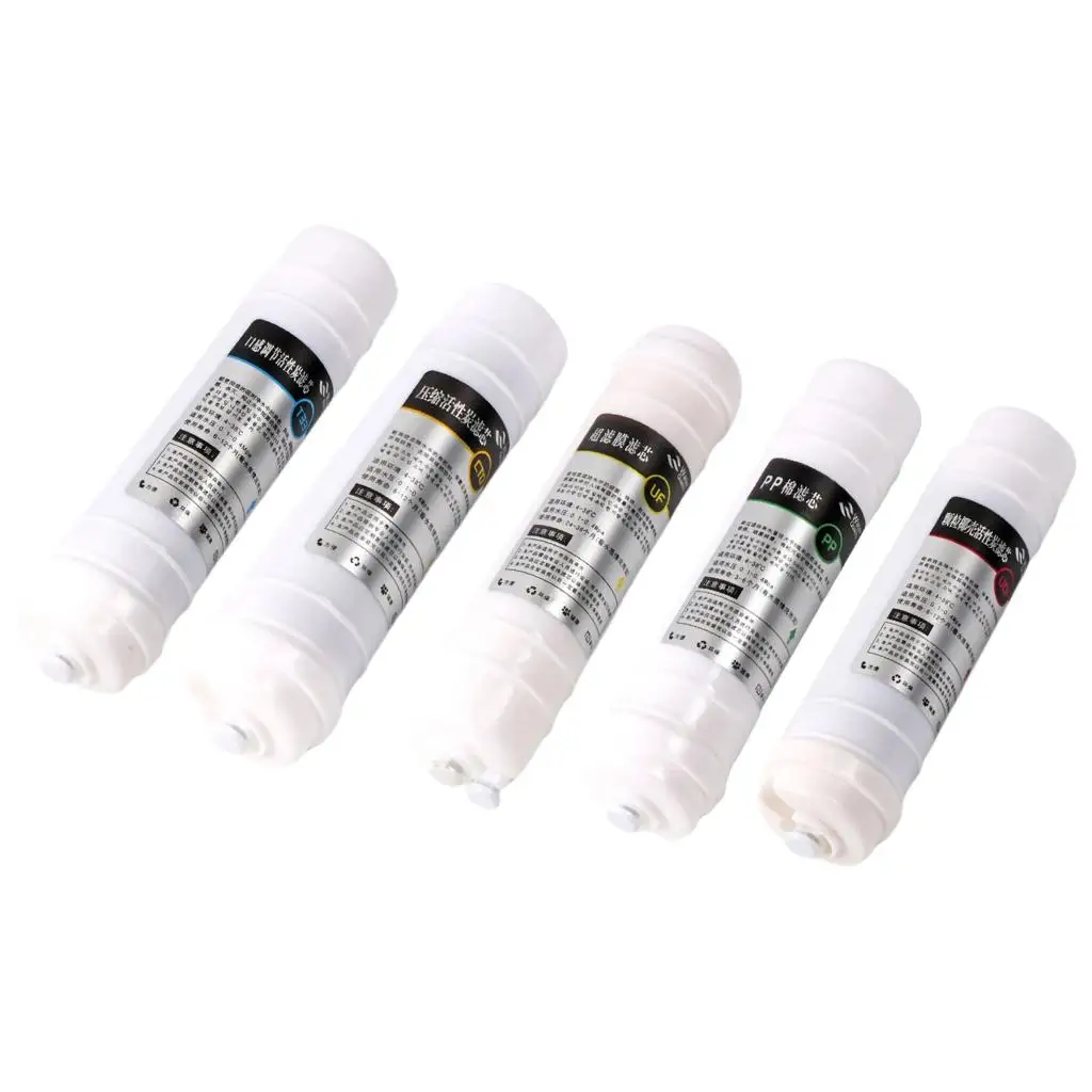 5-Stage filtration Membrane Water Filter Bottle Replacement Cartridges 10inch