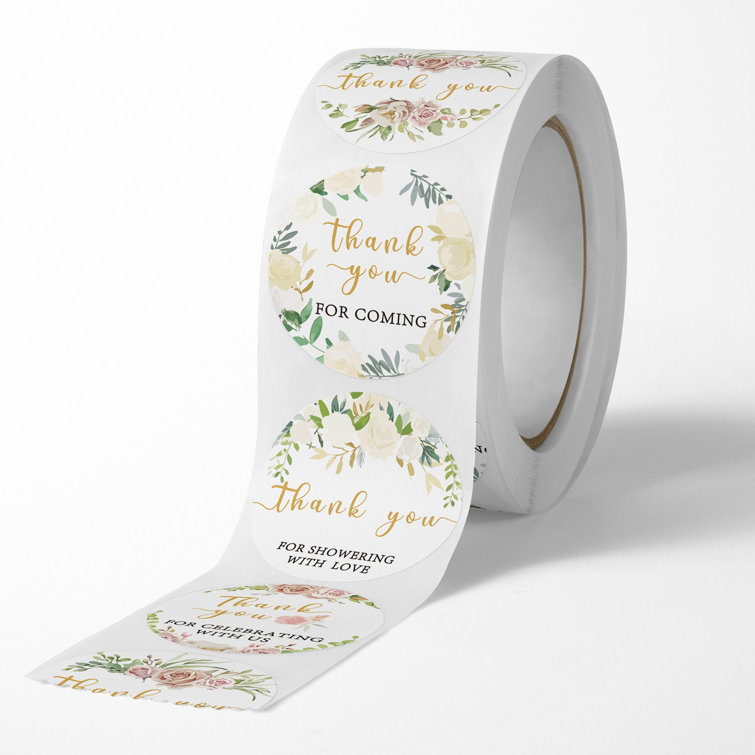 500-pcs Rosen muster danke Aufkleber für Siegel etiketten runde florale mehrfarbige Etiketten Geschäft handgemachte Schreibwaren aufkleber – Detail 5