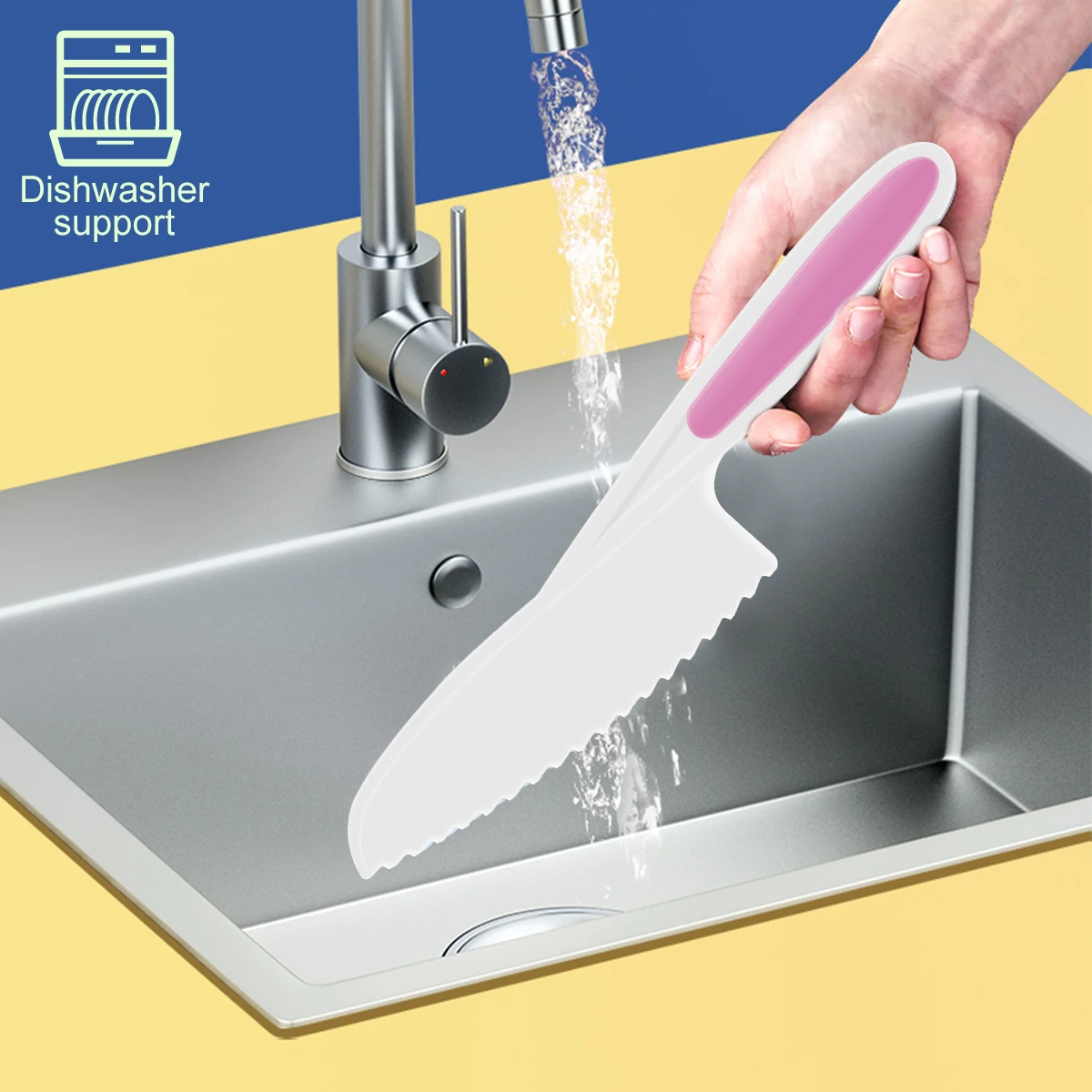 Description Picture 6 of itemNew Kids Cooking Cutter Set Kids KnifeToddler Kitchen Cutter Cooking Knives to Cut Fruits Crinkle Cutter Peeler Kitchen Supplies