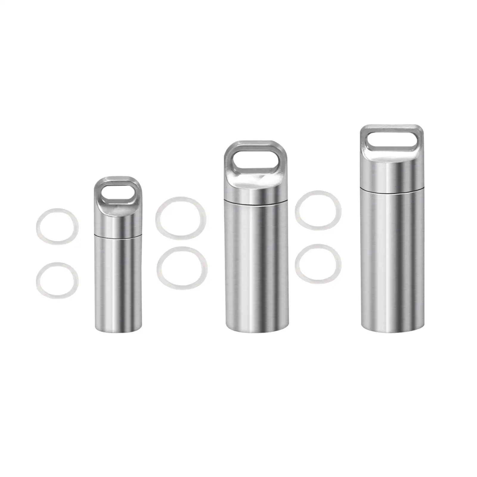 Pill Holders Stainless Steel Mini Single Chamber Small Pill Box Durable Pill Container Organizer for Travel Camping Outdoor
