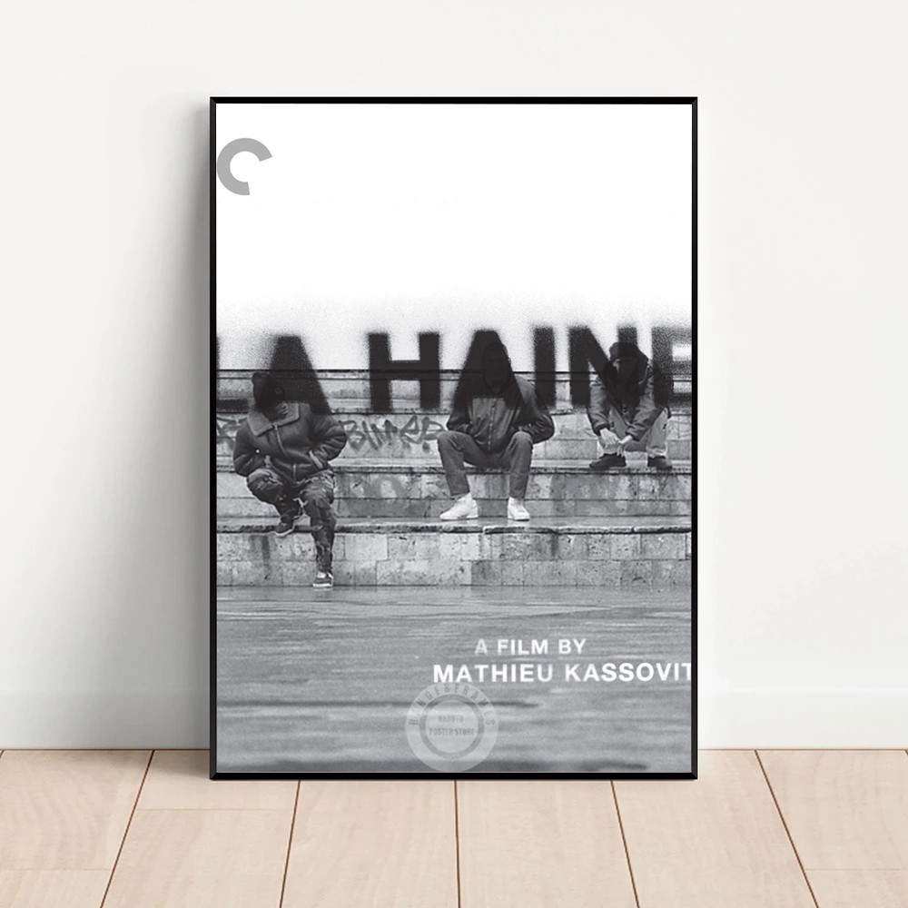 Description Picture 6 of itemLa Haine 1995 Movies Prints The Hate Poster Kraft Club Bar Paper Vintage Poster Wall Art Painting Bedroom Study Stickers