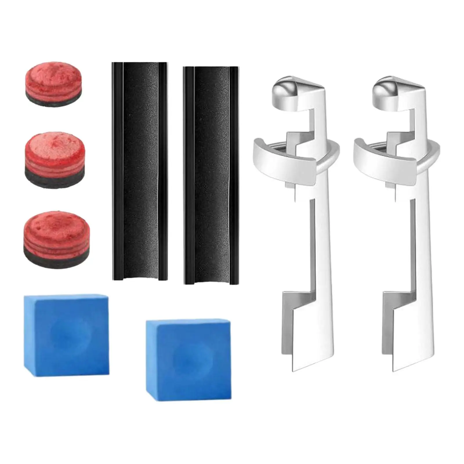 9Pc Pool Cue Tip Repairs Pool Cue Tip Clamp Portable Billiards Cue Stick