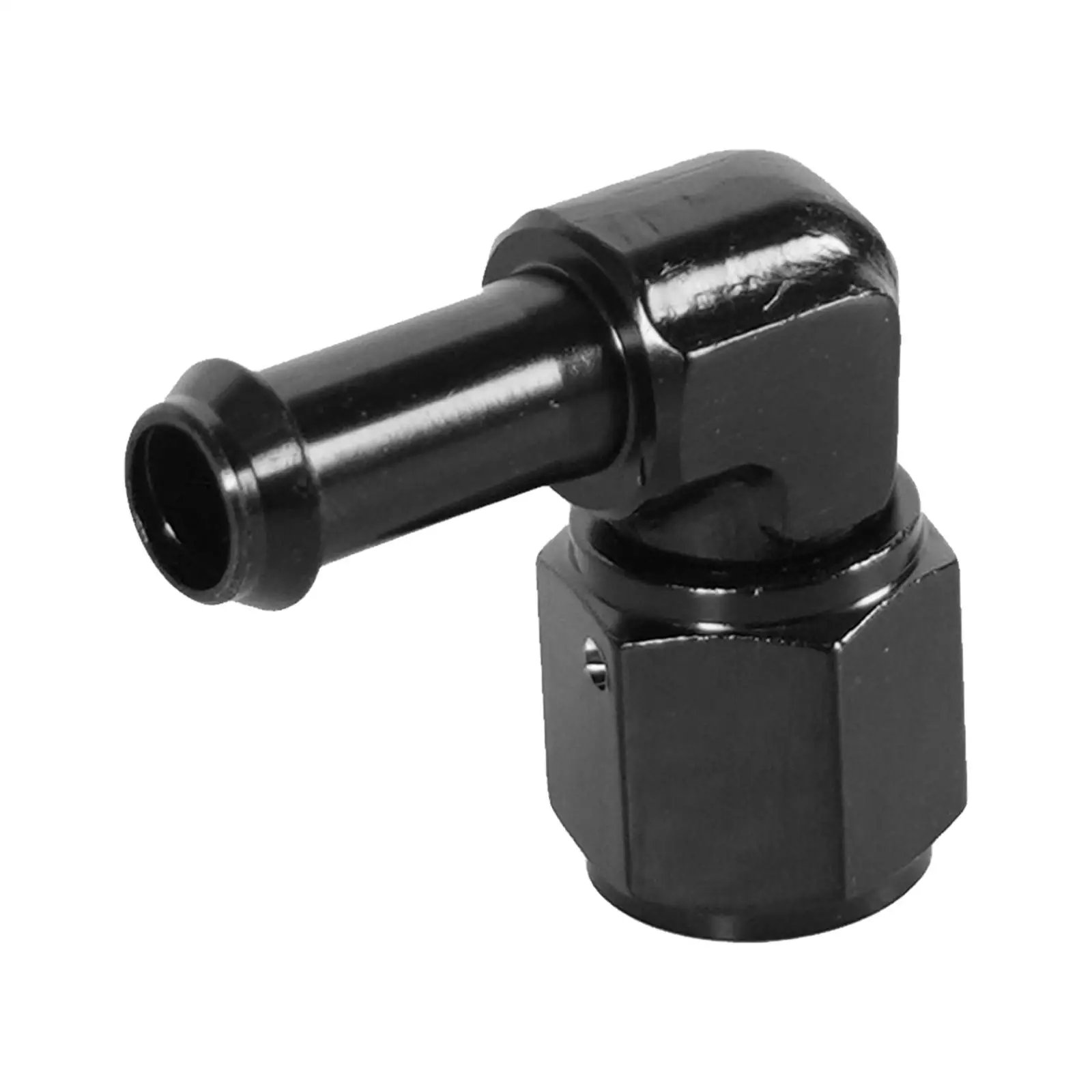 Aluminum 6AN Female Swivel Coupler Hose Fittings Adaptor 90 Degree Black Anodized Finish for Oil Fuel Gas Water Fluid Hose Ends