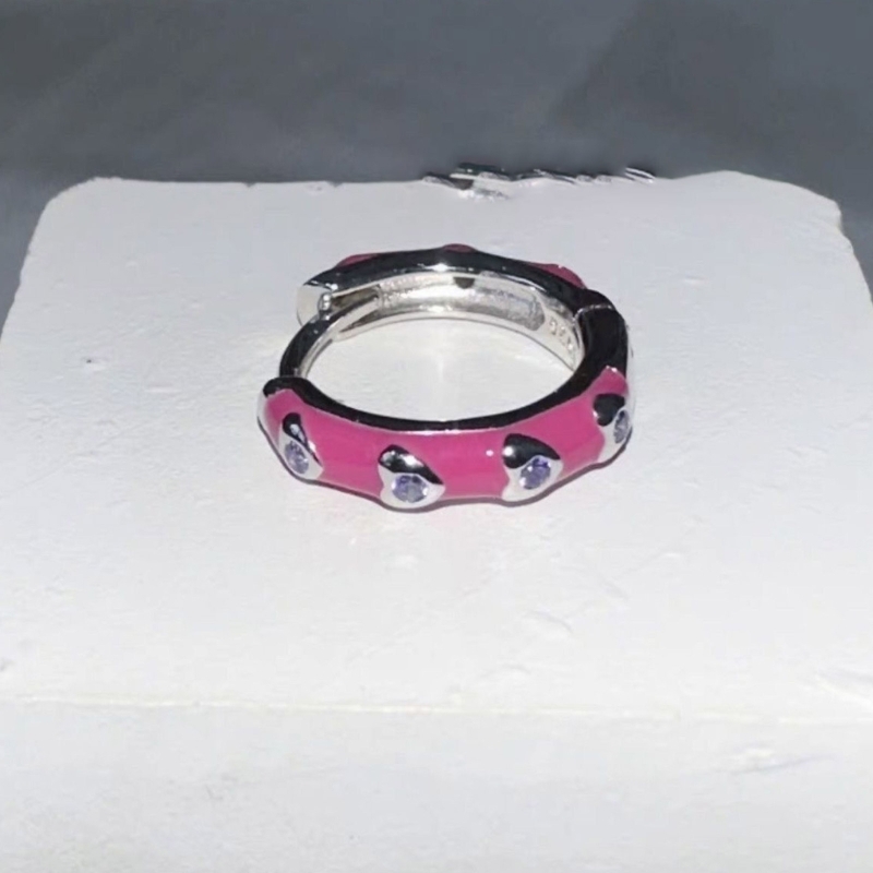 Ear Studs Y2K Style Piercing Jewelry Pink Earrings Eye Catching Ear Jewelry Alloy Material Ear Pins Gift for Women