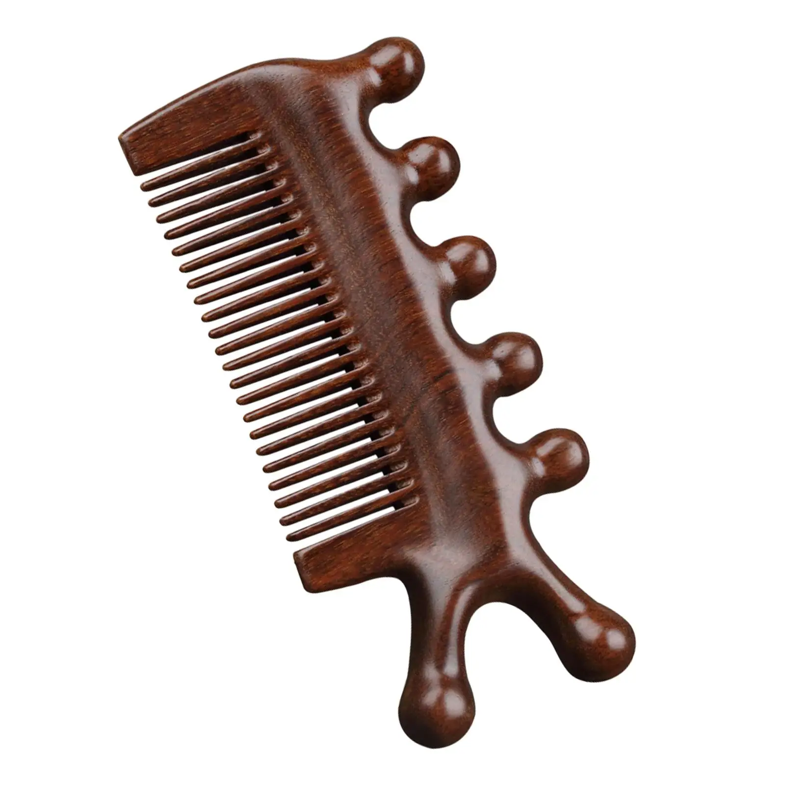 Wooden Comb Handheld Hand Made Scraping Scalp Comb for Gift Massage Tool Men