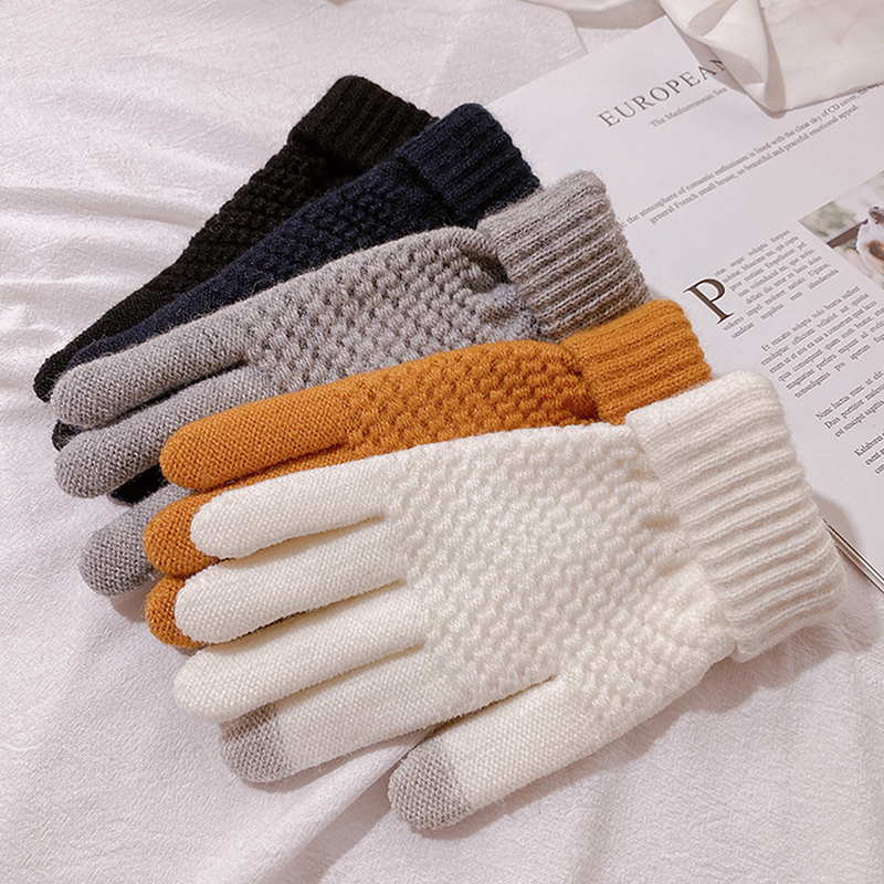 1 Paar Frauen Touchscreen Winter handschuhe Herbst Winter warme dicke Handschuhe Touchscreen Ski handschuhe lässig wind dichter Handschuh – Detail 1