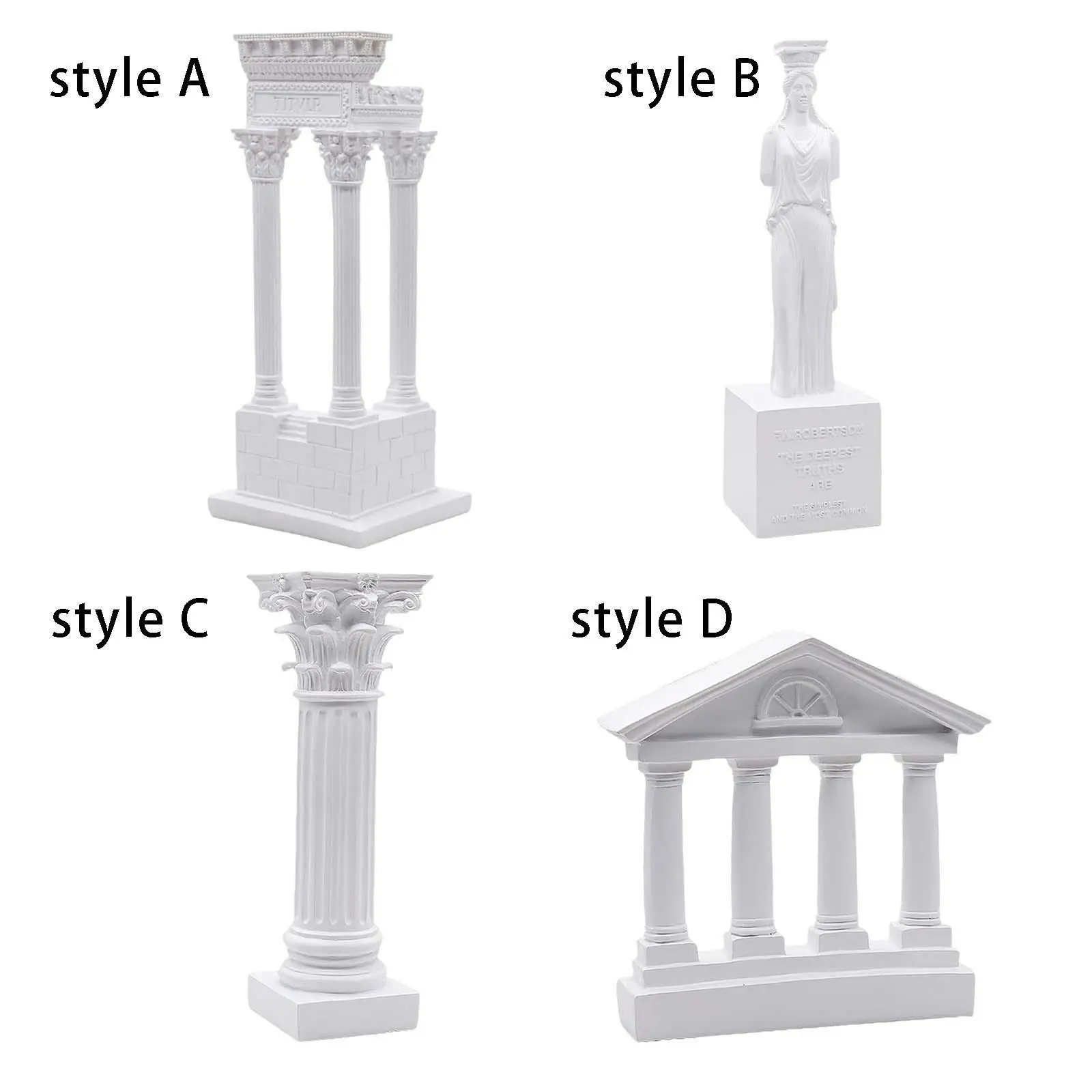 Creative Roman Column Statue Candle Holder Miniature Sculpture Candelabra Stand