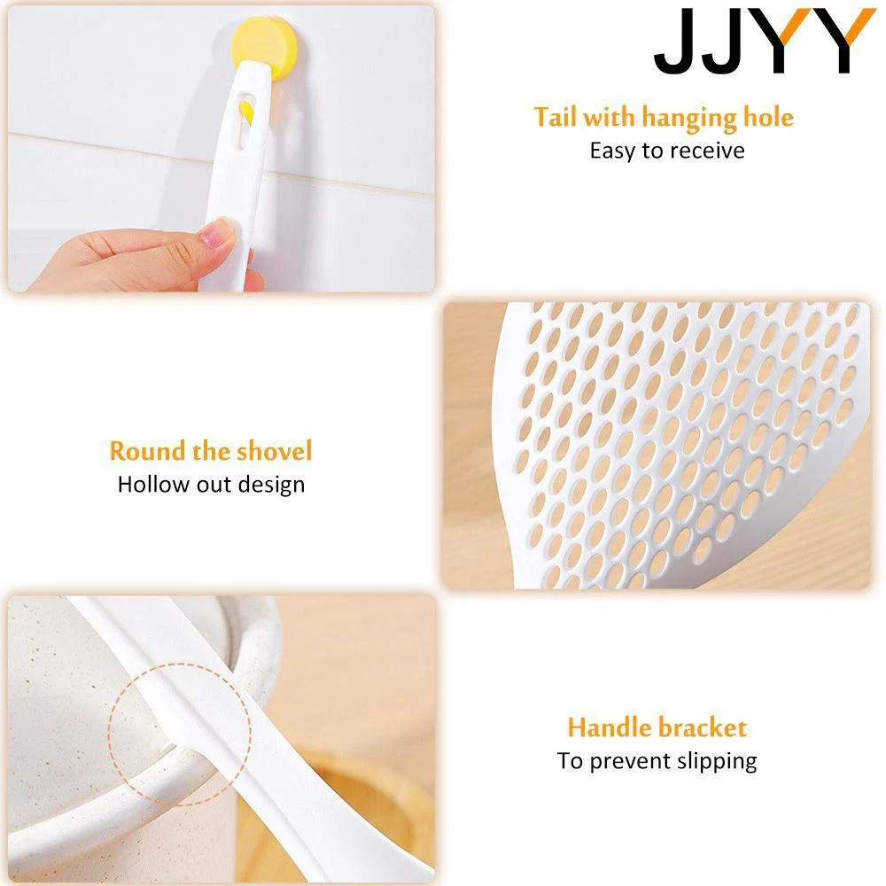 Description Picture 5 of itemJJYY Large Size Cooking Slotted Handheld Strainer Colander Spoon Skimmer Strainer with Long Handle For Filter Vegetable Pasta