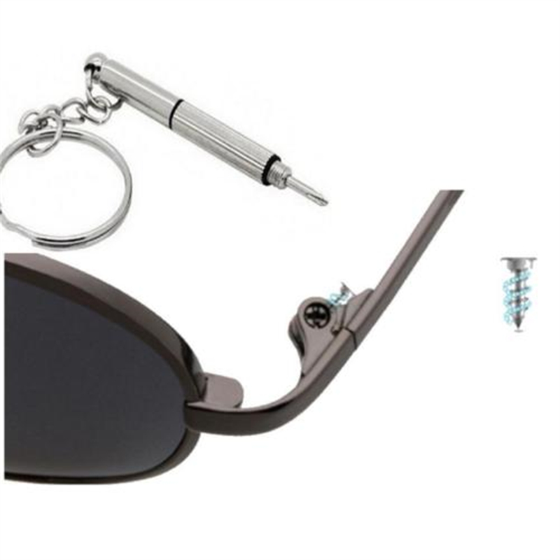 Mini-Handbrillen-Schraubendreher, 3-in-1-Brillenreparatursets, Multifunktions-Schraubendreher-Set für Sonnenbrillen, Uhren und Brillen mit Schlüsselanhänger – Detail 10