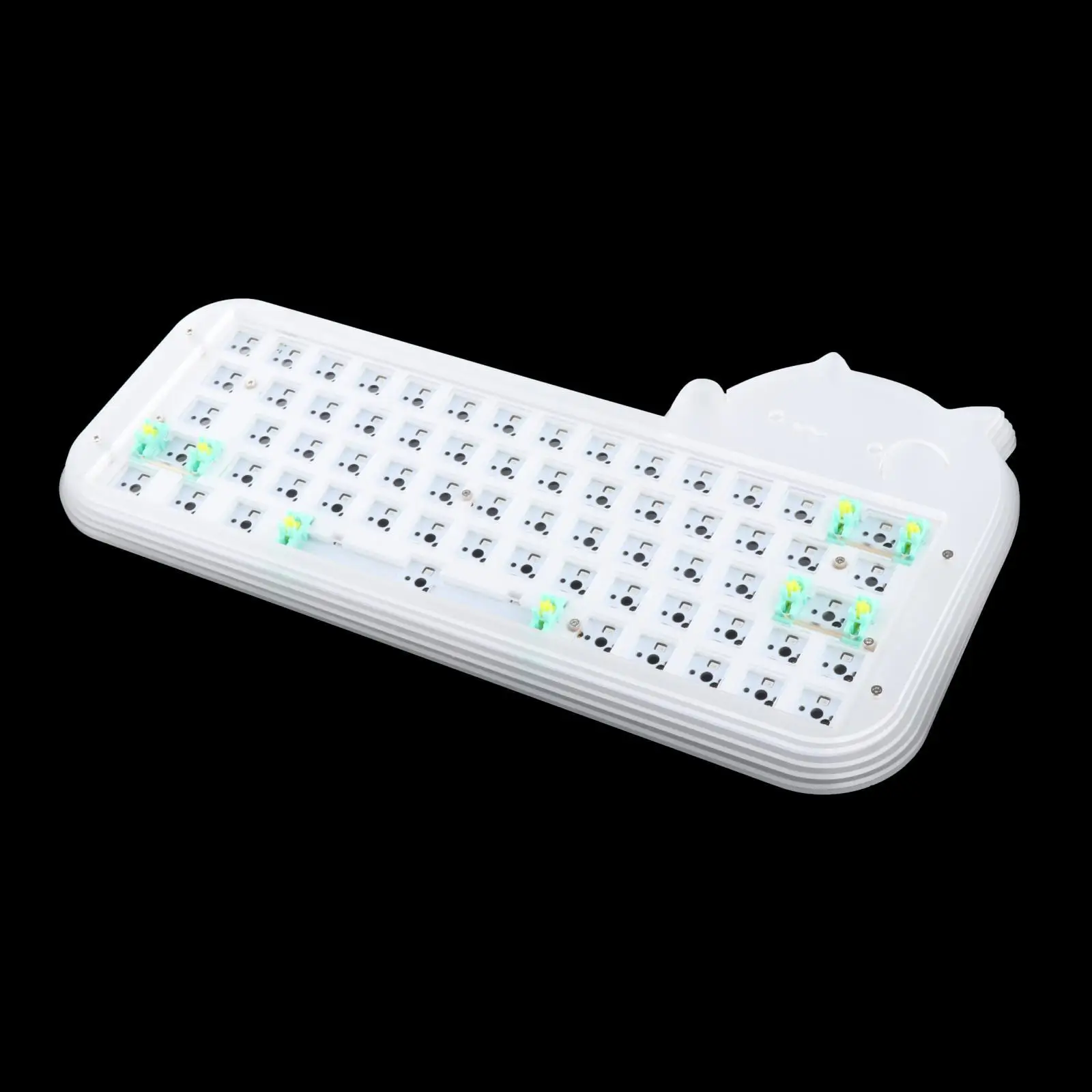 Mechanical Keyboard DIY Kit Hot Swap Switches RGB LED Backlighting 65% Modular 64 Keys Wired Mounting Plate for Computer Windows