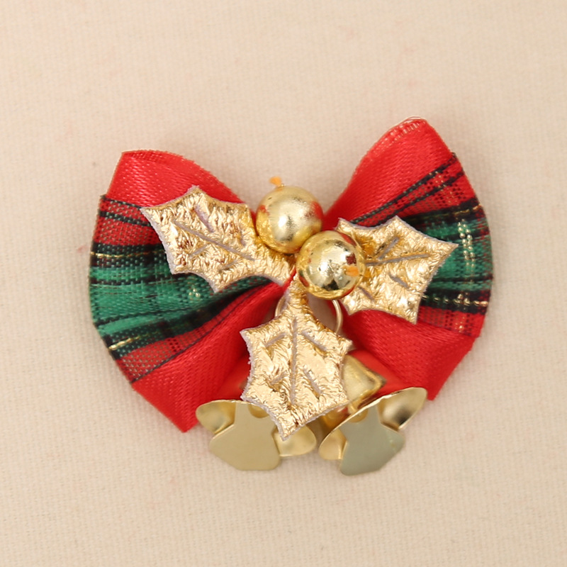 Description Picture 5 of item50PCS Christmas Bow with Bells Mini Bowknot Christmas Tree Garland Hanging Ornaments Xmas Bow with Jingle Bells for Decorations
