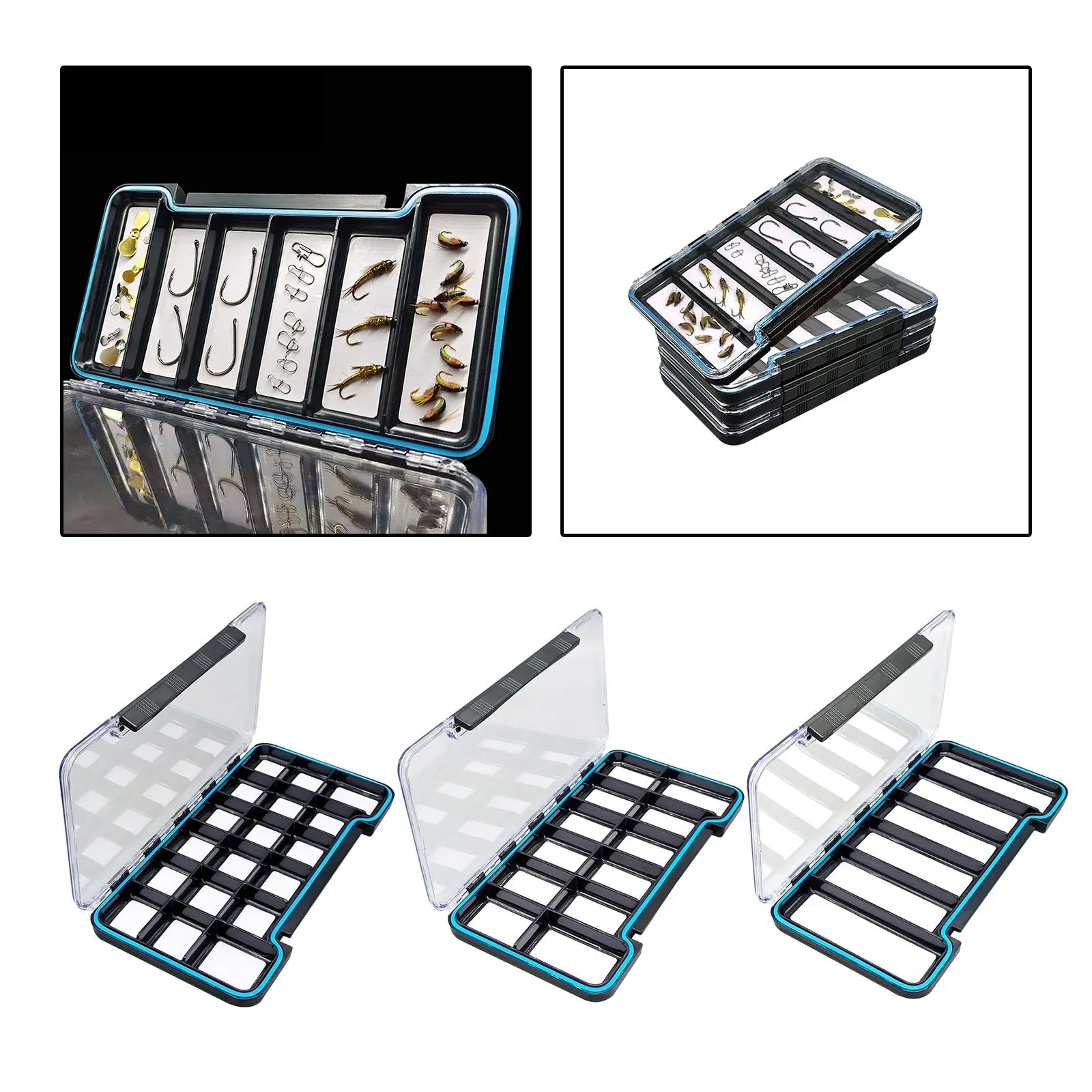 Waterproof Fly Box Magnetic Dry Flies Case Jigs Boxes Fly Tying Fishing Hooks Freshwater Saltwater Container Equipment Easy Grip