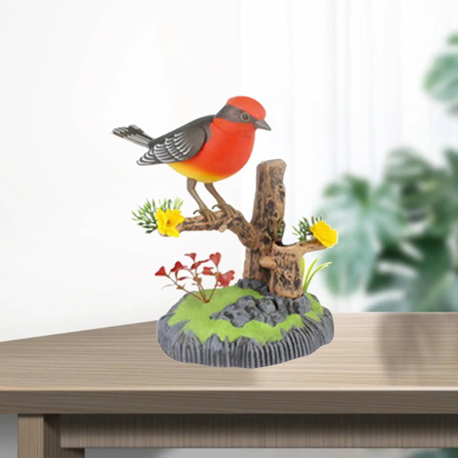 Singing and Chirping Birds   Ornament Battery Operated Voice-Activated Bird for home and garden Decor