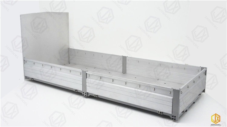 CNC Aluminium Legierung KIT Ausgebrannte Wagen Körper Fracht Box 1/14 Für Tamiya RC Lkw Anhänger Kipper Für Scania MAN F2000 Auto Diy Teile – Detail 3