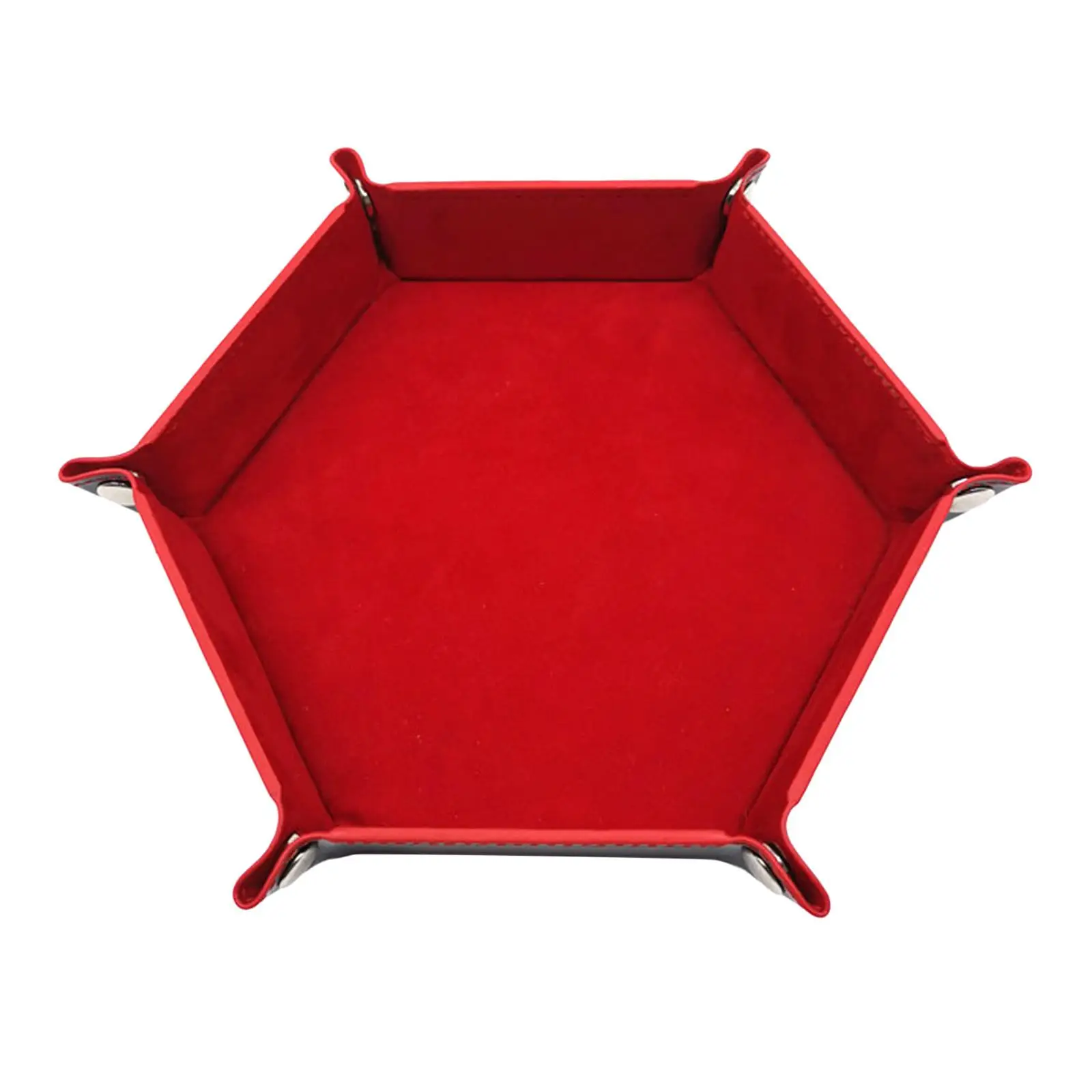 Folding Dice Tray Hexagonal Turntable Rolling Tray Storage Holder Dices Game Bar Party Supplies for Role Playing Game Accessory