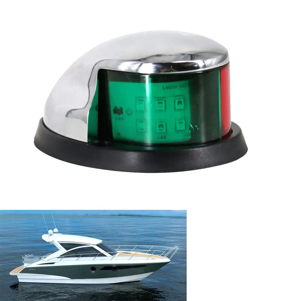 LED Boat Navigation Light Bow Sailing Mount for 3W