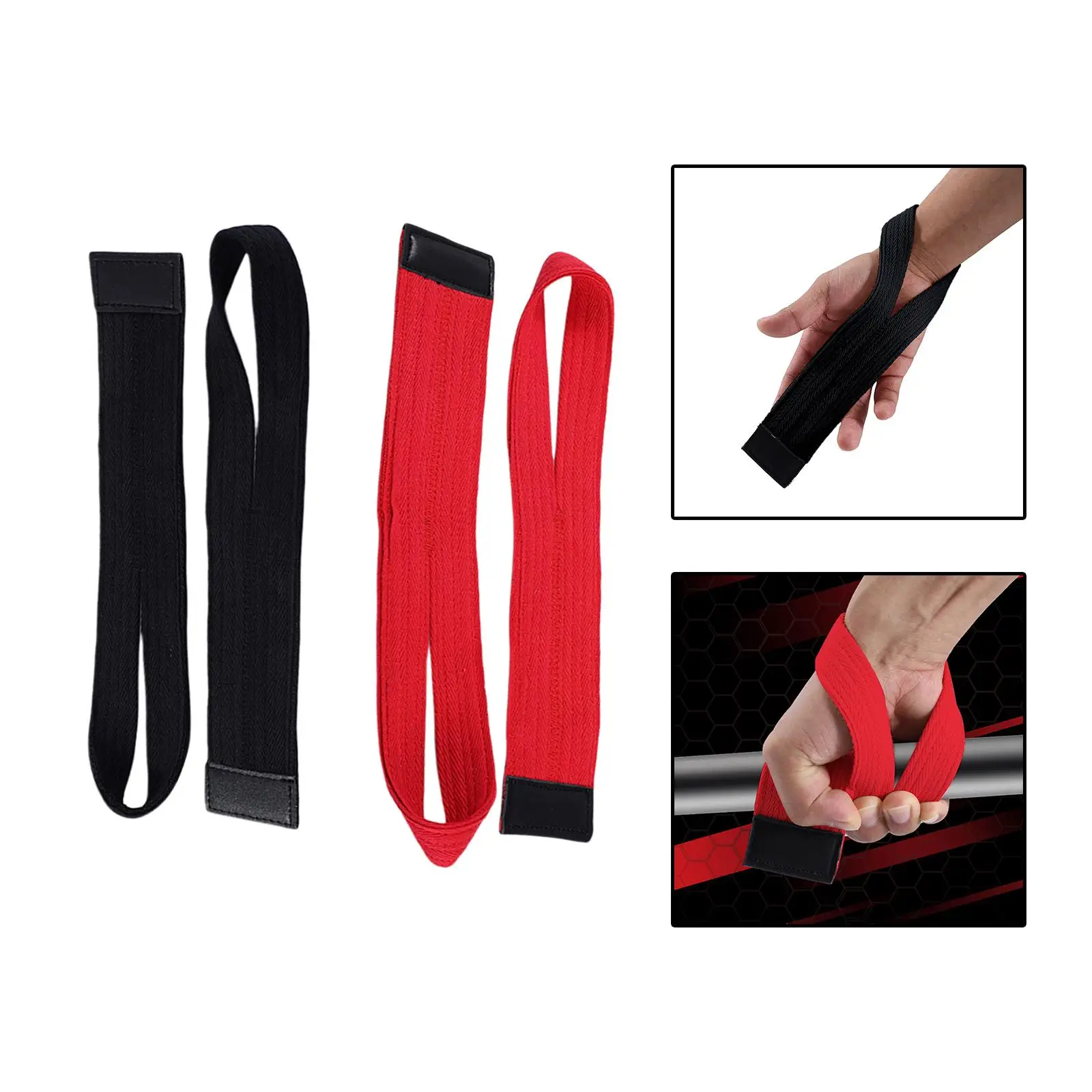4Pcs Lifting Wrist Straps Barbells Power Protector for Powerlifting Strength Training Unisex