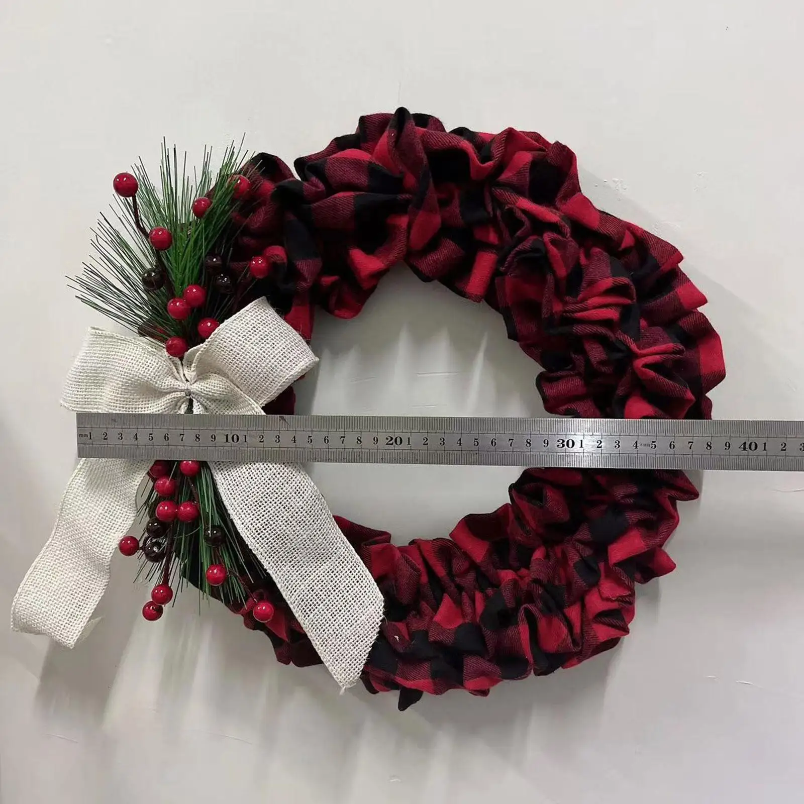 Christmas Round Wreath Artificial Wreath for Garden Farmhouse Party Supplies