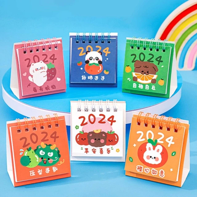 Small Daily Planning Monthly Calendar, Mini 2024 Cute Cartoon Desk Calendar  for Home School Office Decor - AliExpress