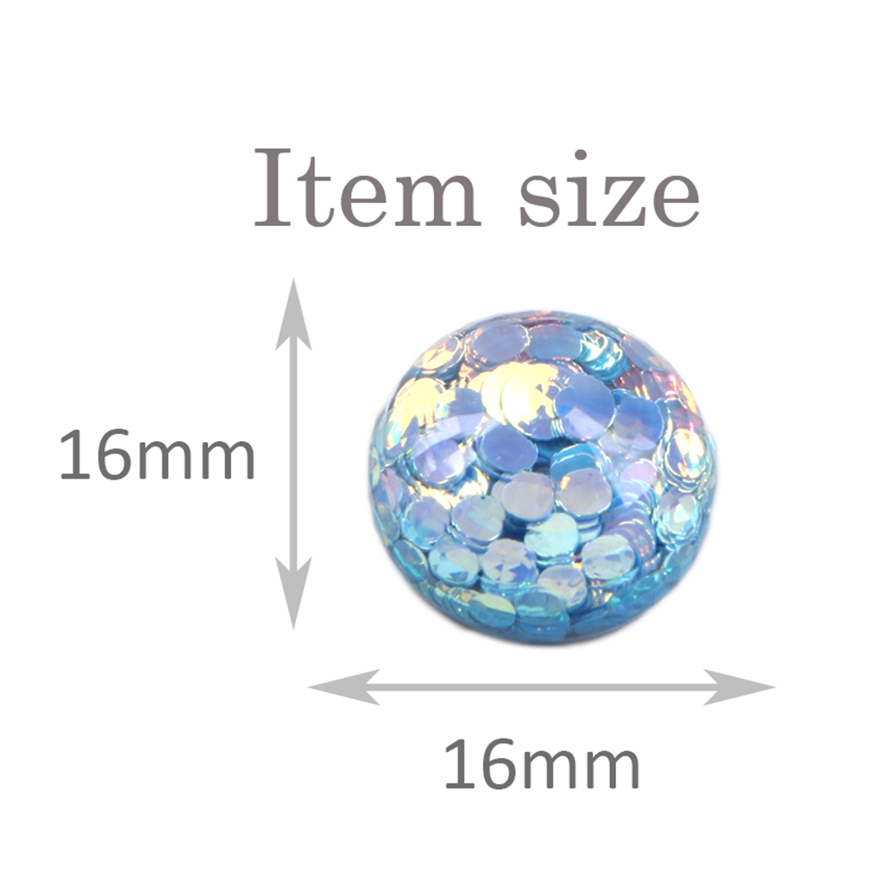 Description Picture 3 of item20pcs Mickey Sequins Chunky Glitter 3D Transparent Resin Charms Flat Cabochons Embellishment DIY Earring Keychain Jewelry Making