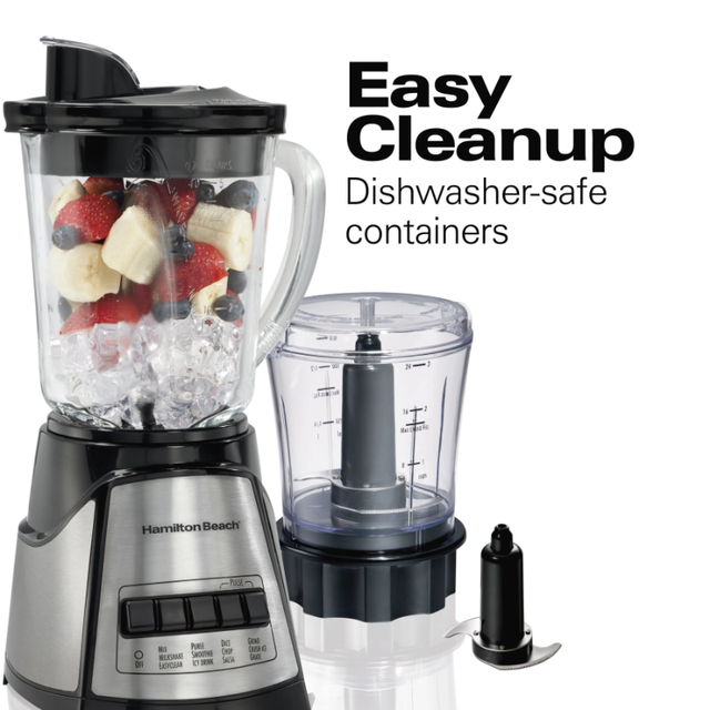 Hamilton Beach 12 Function Blender & Chopper with Mess-free 40oz