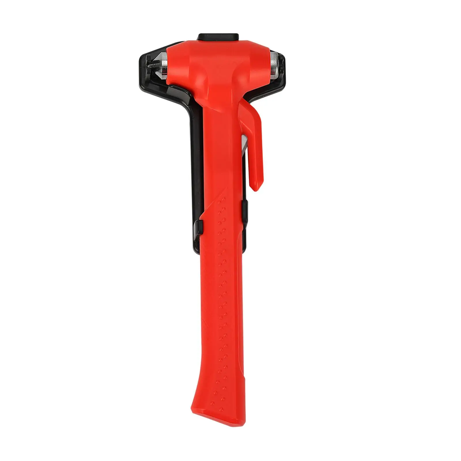 Vehicle Safety Hammer Tool Glass Breaker with Bracket Multifunctional Emergency Tool for Card Suvs Bus Trucks Red