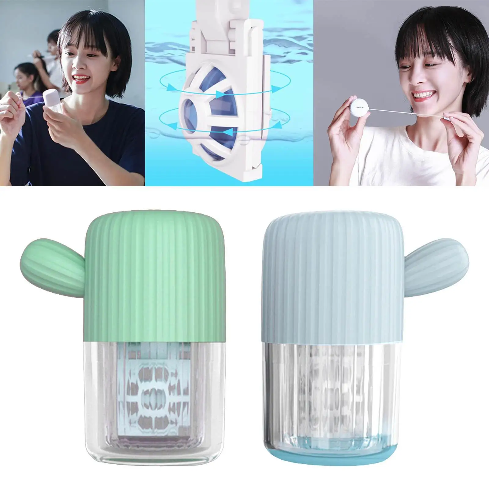 Portable Contact Lens Cleaner Washer Manual Soaking Box Container for Travel