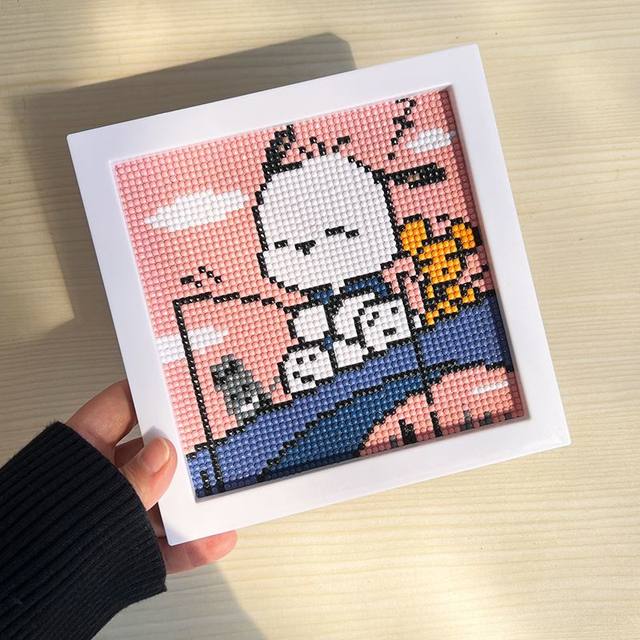 Sanrio Hello Kitty Melody Pom-Pom Purin Pochacco Kawaii Diamond Painting  DIY Handmade Rhinestone Sticker Girl's