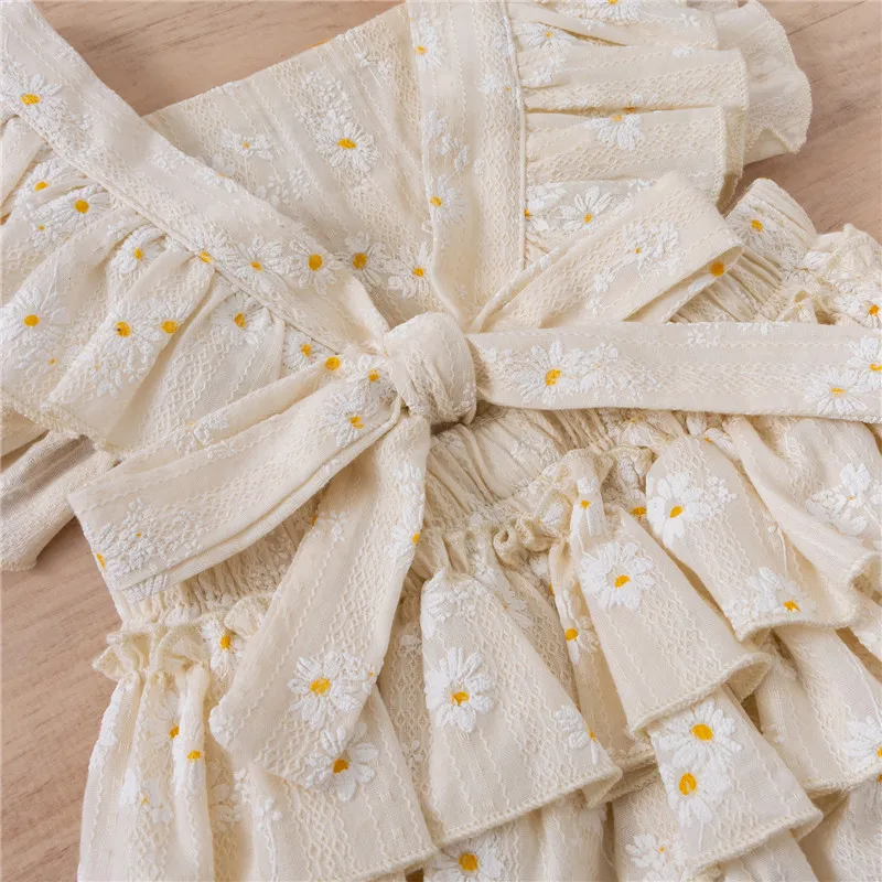 Summer Baby Girls 2pcs Outfits Sweet Ruffles Sleeveless Flower Print Rompers Jumpsuits Headband Infant Rompers Newborn Clothes baby bodysuit dress