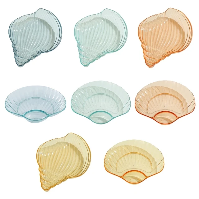 Conch Shell Shaped Dish Beautiful Plastic Tray Serving Dish Seashell Design  Photo Prop Dinner Plate Fruit Plate Trinket - AliExpress