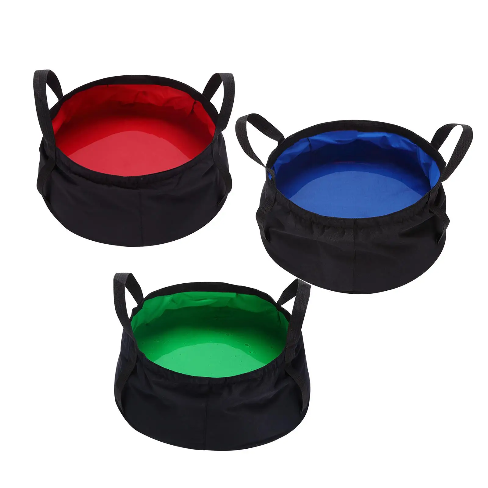 Collapsible Bucket Foldable Camping with carry Hiking Wash Basin Hiking