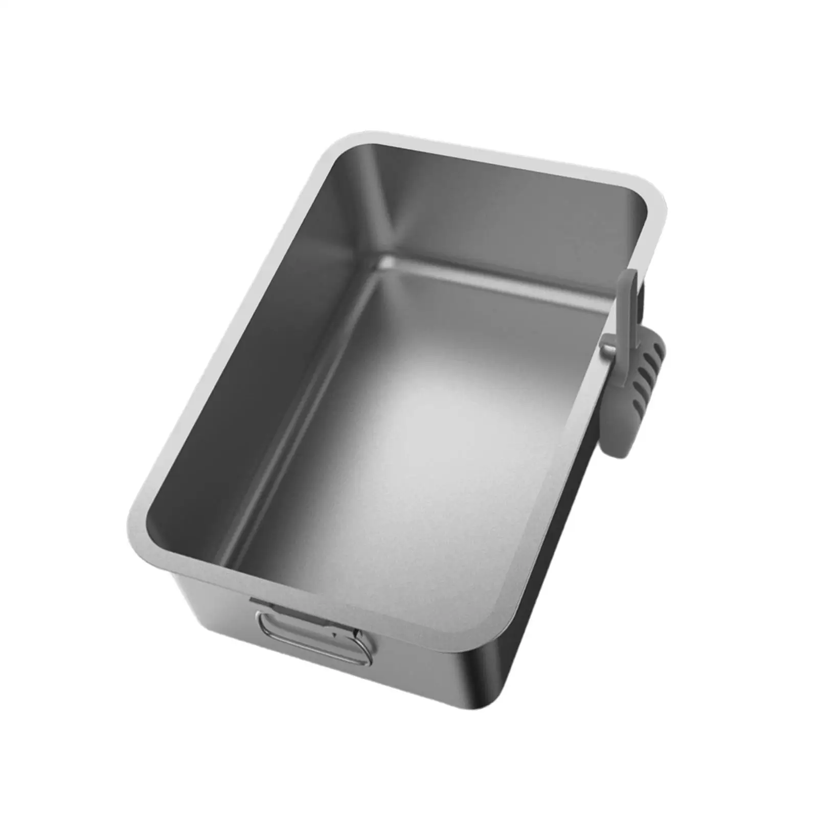 Rabbit Cat Litter Container Holder Stainless Steel Rust Free with Side Carrying Handle Sturdy Durable Smooth Surface