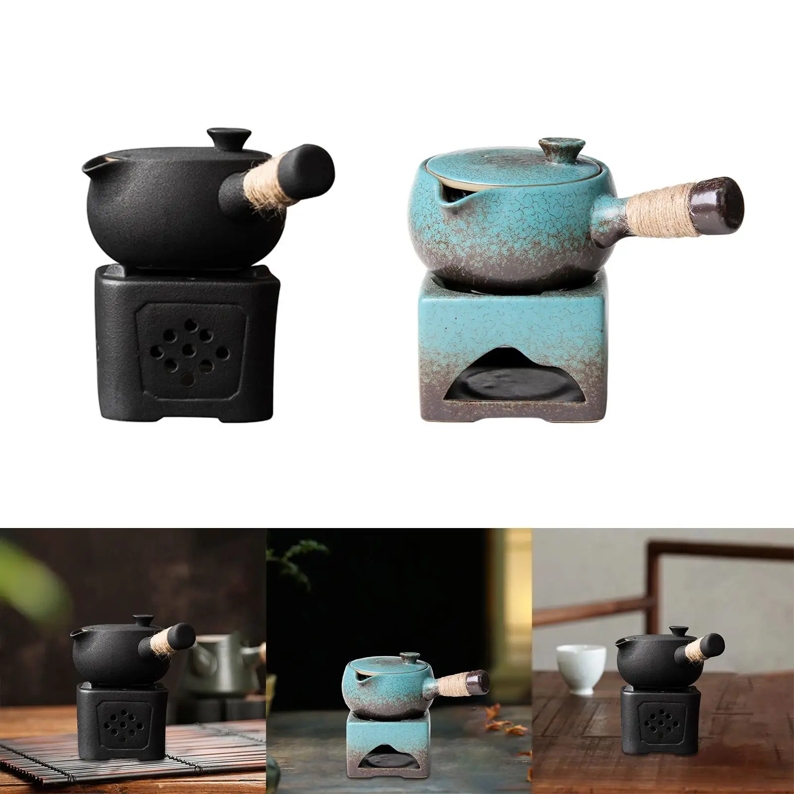 Ceramic Tea Kettle Portable Pot Water Pot Kung Fu Tea Pot Japanese Tea Pot for Picnic Camping Teahouse Dining Room